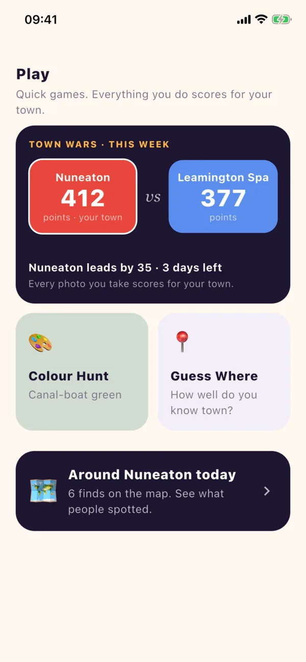 Maeplet app screen: Something to do every day